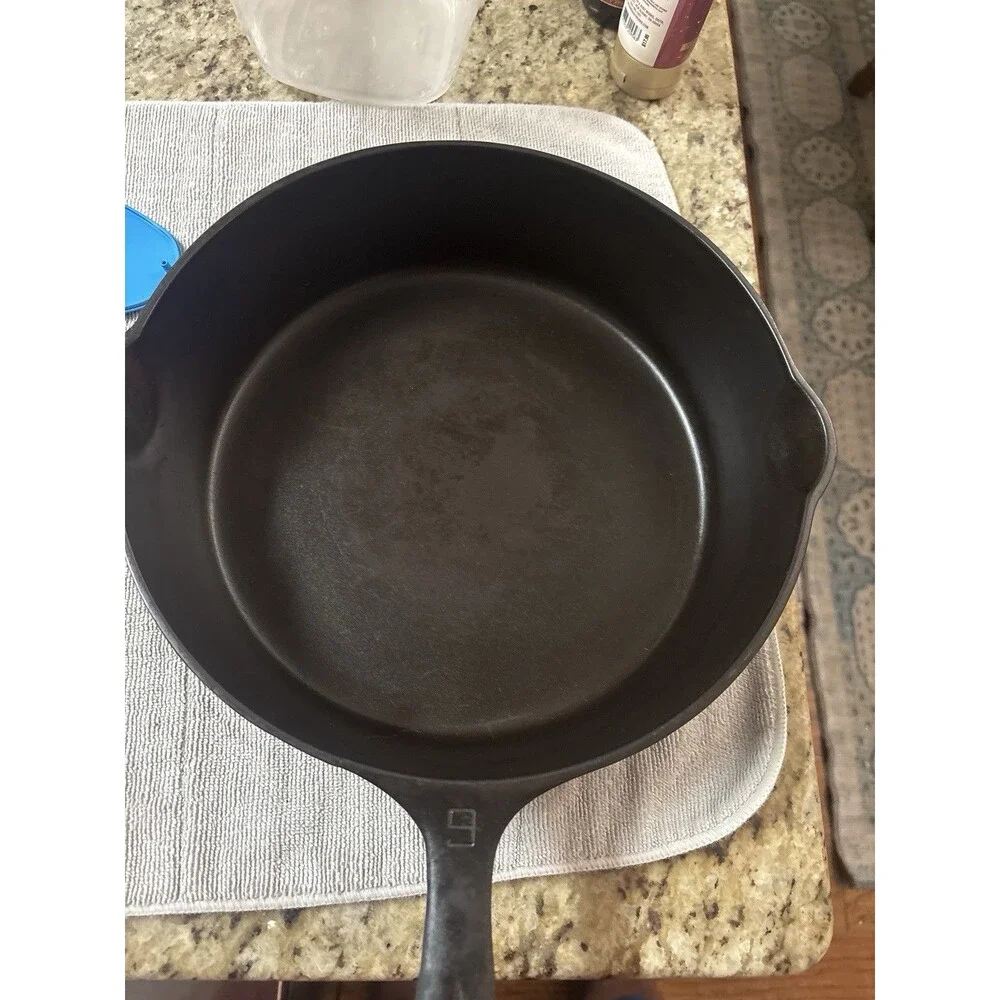 RARE Griswold Erie Pa USA #9 778 Large Block Logo Deep Skillet Crack 1920 - 1940 - Picture 3 of 11